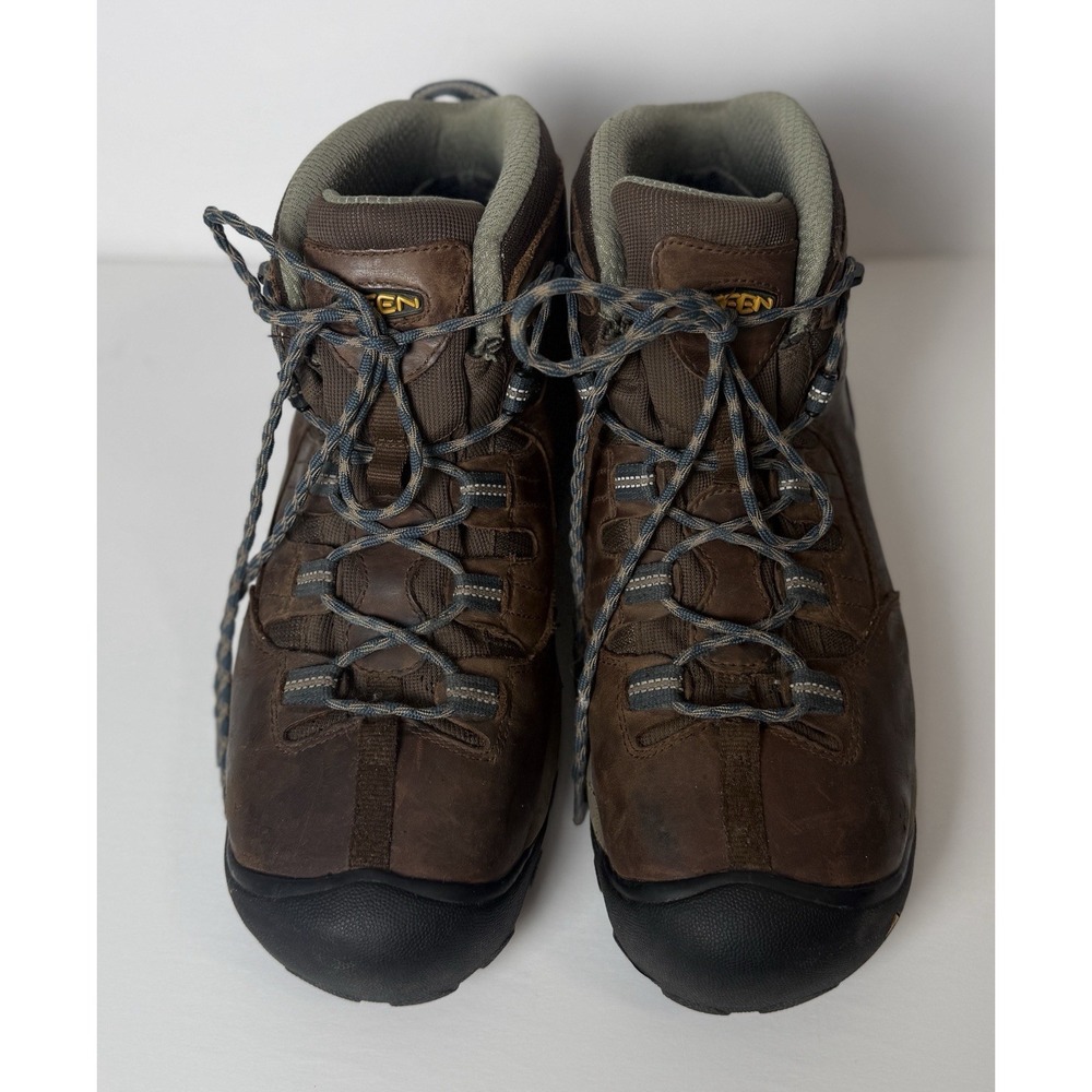 KEEN Utility Detroit Mid Safety Work Boots Men's 13D Brown ASTM EH